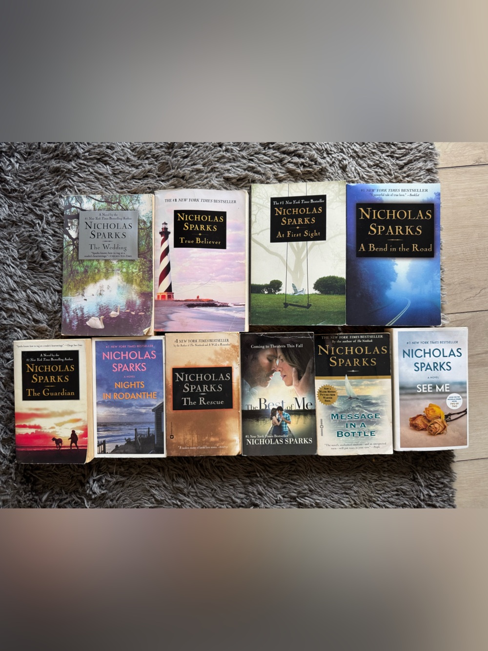 Nicholas Sparks Paperback Book Lot 10 Titles Nights In Rodanthe The Guardian